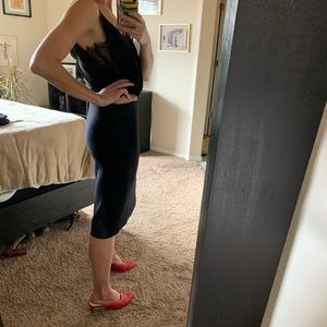 100% Black Wool Pencil Skirt